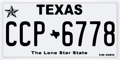 TX license plate CCP6778