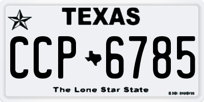 TX license plate CCP6785