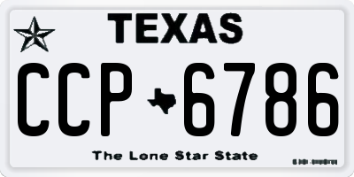 TX license plate CCP6786