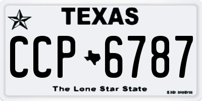 TX license plate CCP6787
