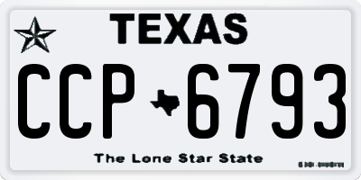 TX license plate CCP6793