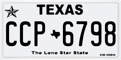 TX license plate CCP6798