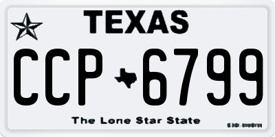 TX license plate CCP6799