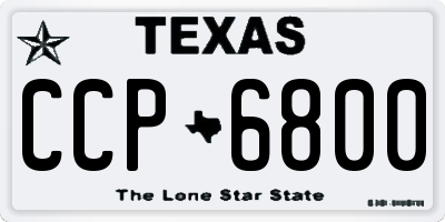 TX license plate CCP6800
