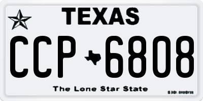 TX license plate CCP6808