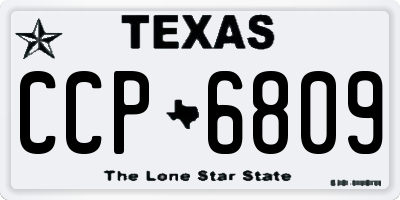 TX license plate CCP6809
