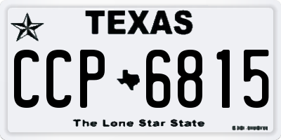 TX license plate CCP6815