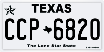 TX license plate CCP6820