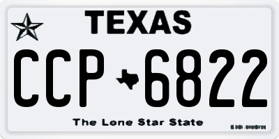 TX license plate CCP6822