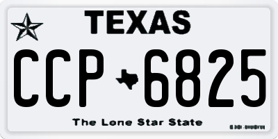 TX license plate CCP6825