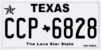 TX license plate CCP6828