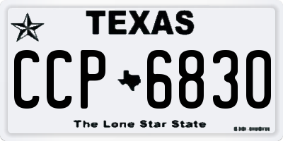 TX license plate CCP6830
