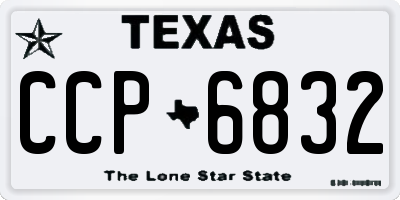 TX license plate CCP6832