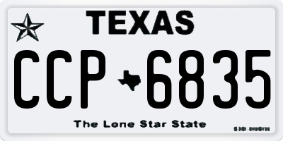 TX license plate CCP6835