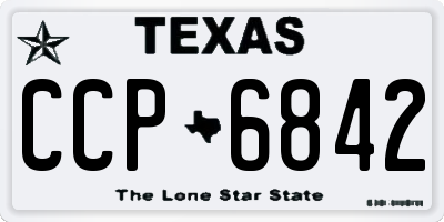 TX license plate CCP6842