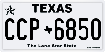 TX license plate CCP6850
