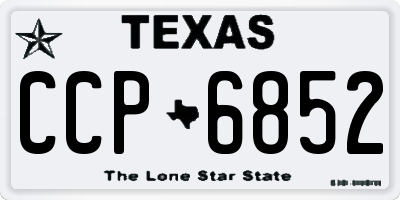 TX license plate CCP6852