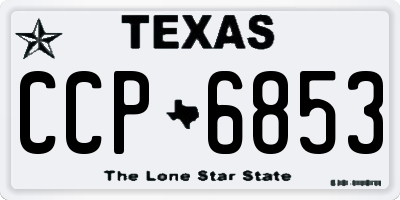 TX license plate CCP6853