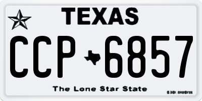 TX license plate CCP6857