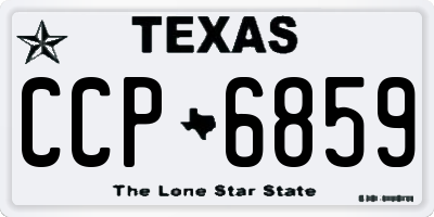 TX license plate CCP6859