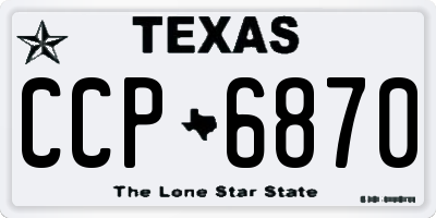 TX license plate CCP6870