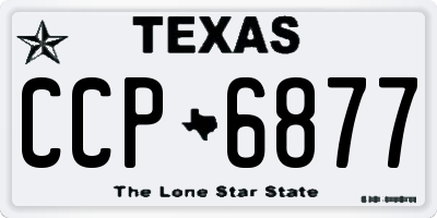 TX license plate CCP6877