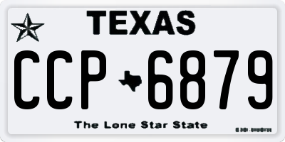 TX license plate CCP6879