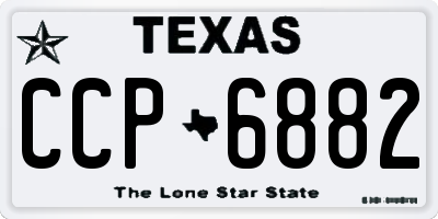 TX license plate CCP6882