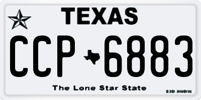 TX license plate CCP6883