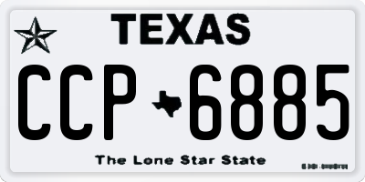 TX license plate CCP6885