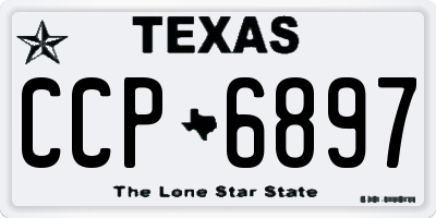 TX license plate CCP6897