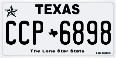 TX license plate CCP6898