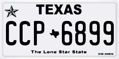 TX license plate CCP6899