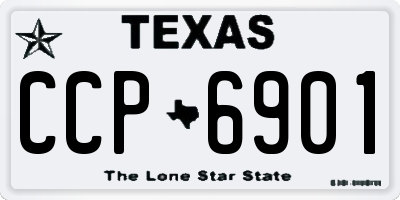 TX license plate CCP6901