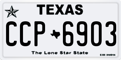 TX license plate CCP6903