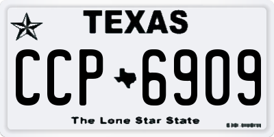 TX license plate CCP6909