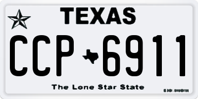 TX license plate CCP6911