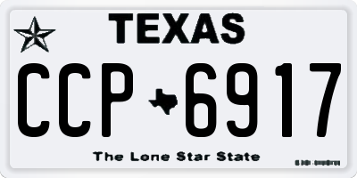 TX license plate CCP6917