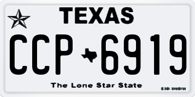 TX license plate CCP6919