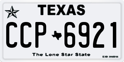 TX license plate CCP6921
