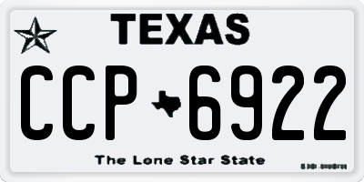 TX license plate CCP6922
