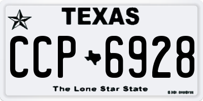 TX license plate CCP6928