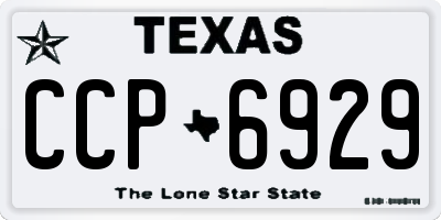 TX license plate CCP6929