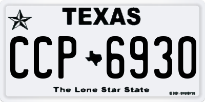 TX license plate CCP6930