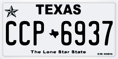 TX license plate CCP6937