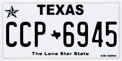 TX license plate CCP6945