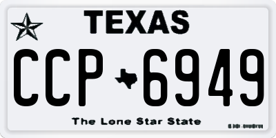 TX license plate CCP6949