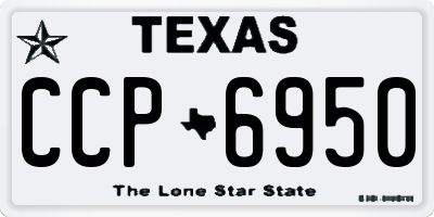 TX license plate CCP6950
