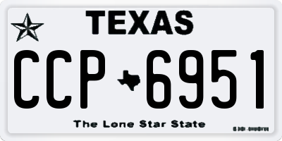 TX license plate CCP6951
