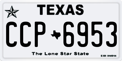TX license plate CCP6953